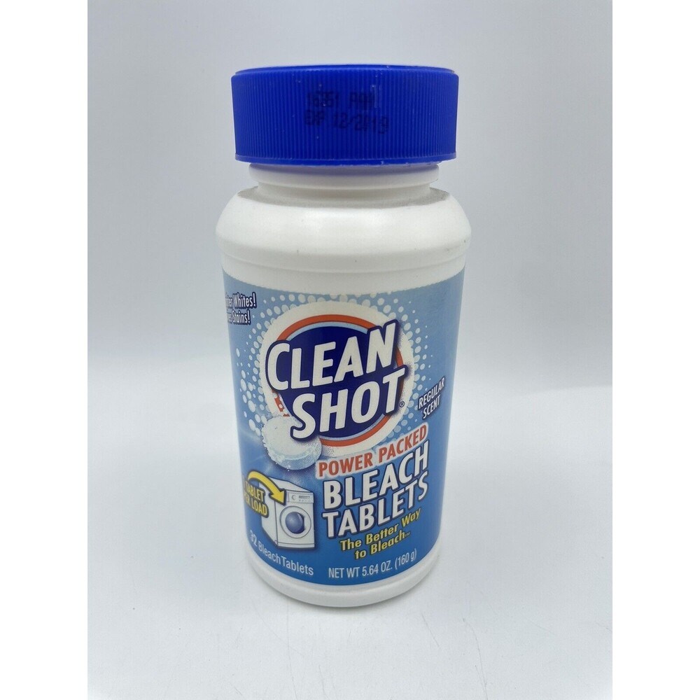 Clean Shot Concentrated Bleach Tablets Regular Scent 32 ct Discontinued Bs277